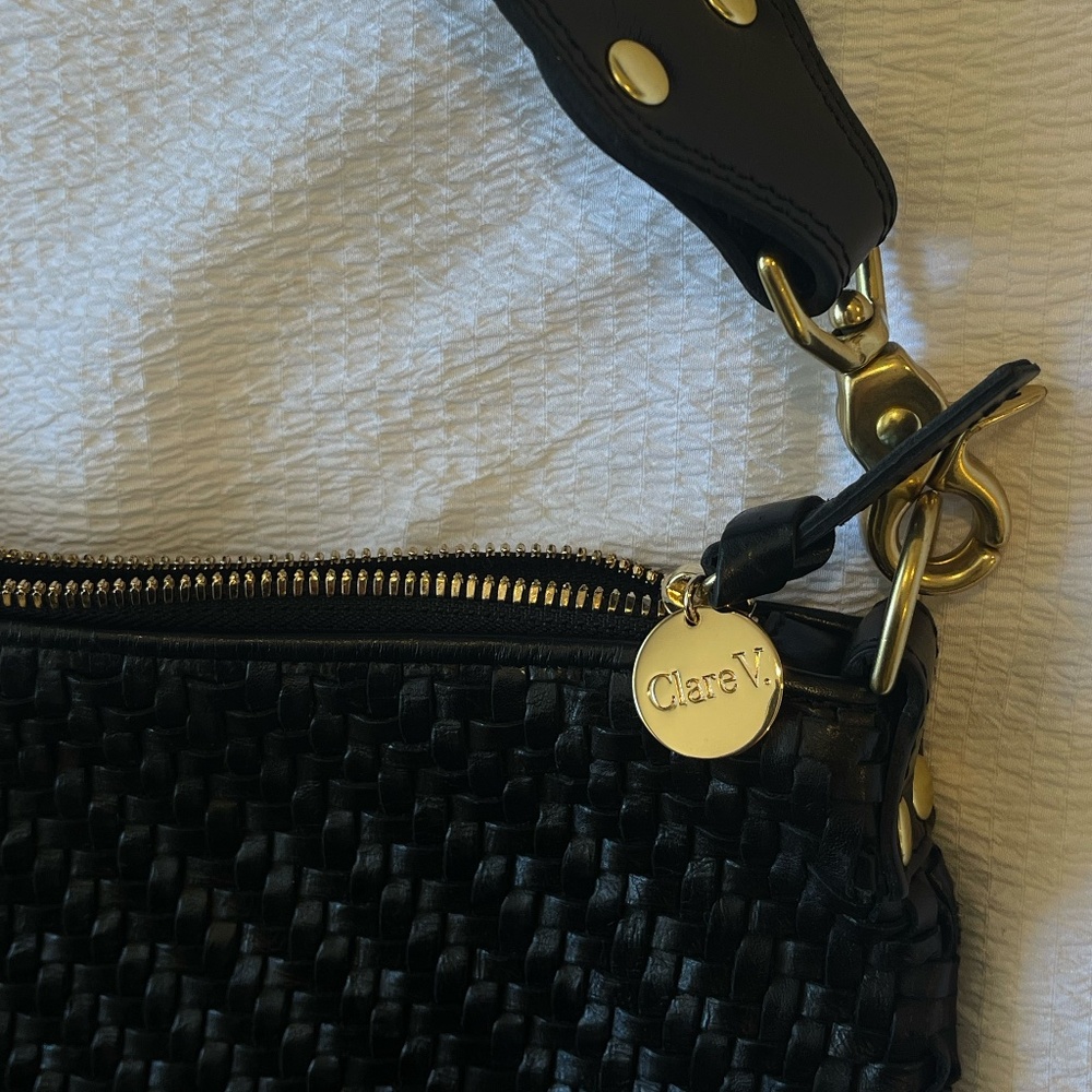 Clare V. - Moyen Messenger Black Zig Zag